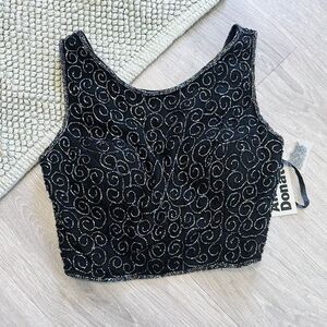 NWT Andretta Donatello Sparkly Cropped  Top